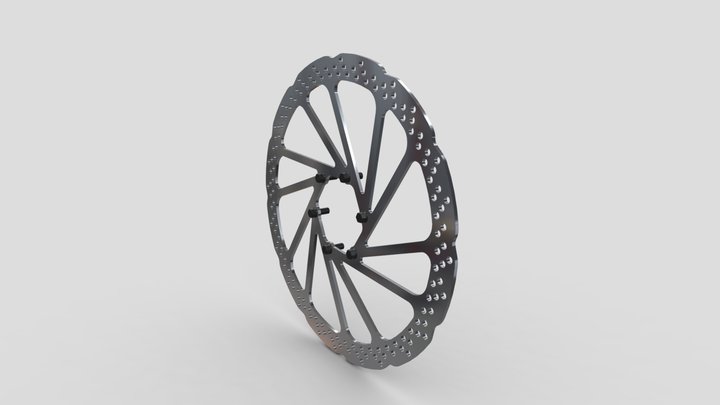MTB 180mm brake disc 3D Model