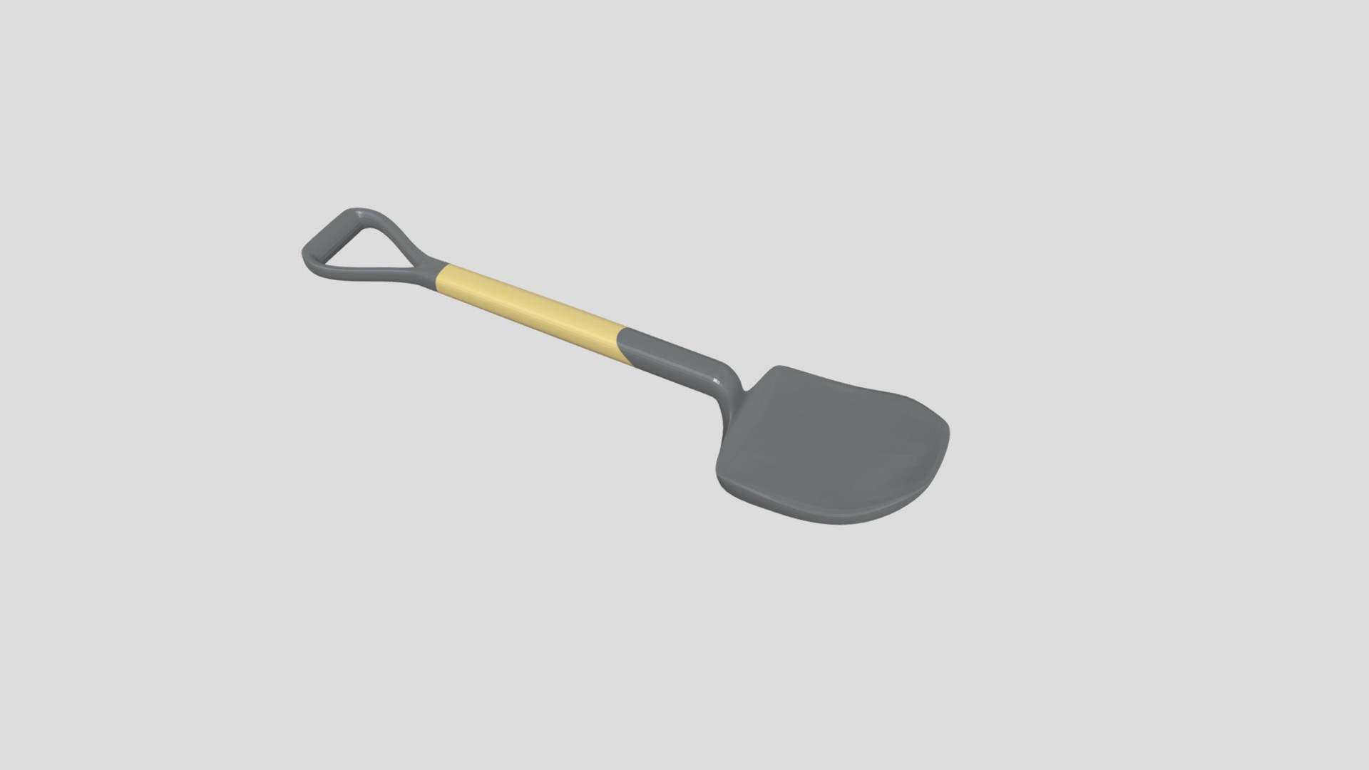 3D model Shovel - This is a 3D model of the Shovel. The 3D model is about a black and yellow stapler.