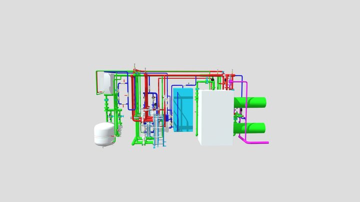 БМК 210 кВт Сочи санаторий 3D Model