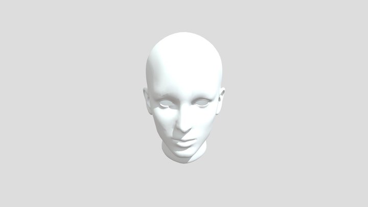 low Poly ZBrush Face 3D Model