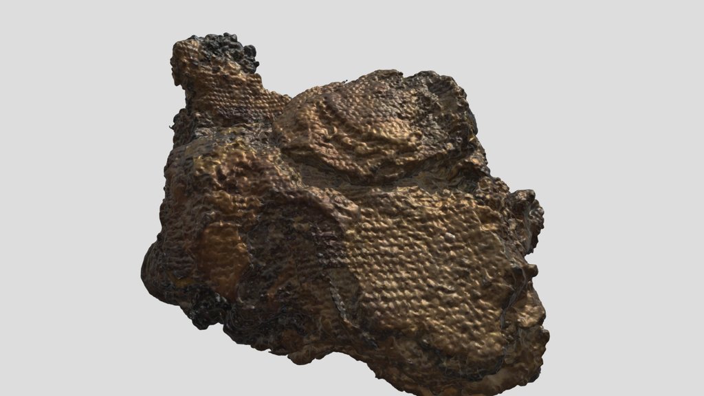 Unknown object covered in rust with textile