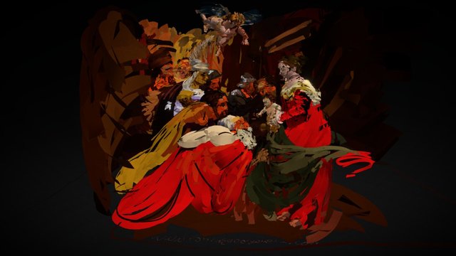 Adoration of the Magi (Rubens) in Tilt Brush 3D Model