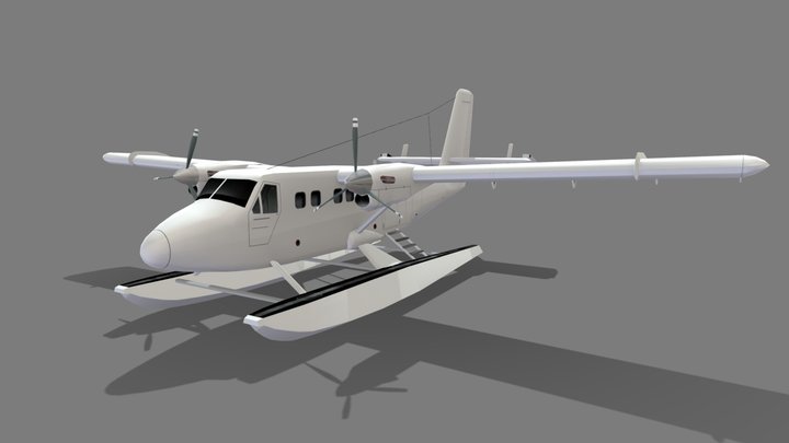 De Havilland Canada DHC-6 Twin Otter Floats 3D Model
