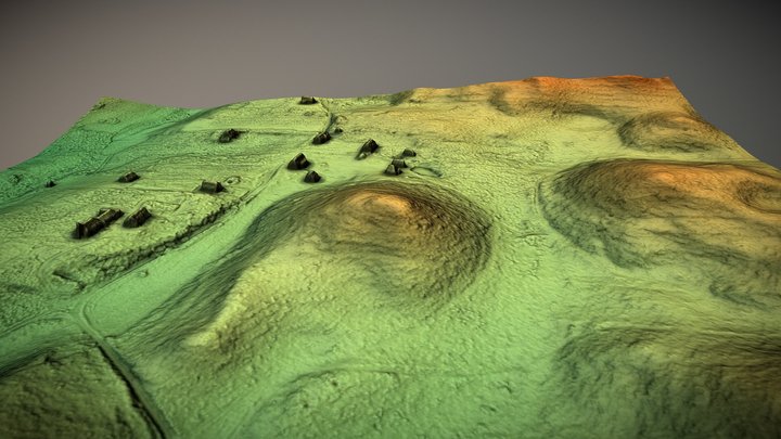 Ažušilės piliakalnis (Lithuania) – Gratis 3D-model STL