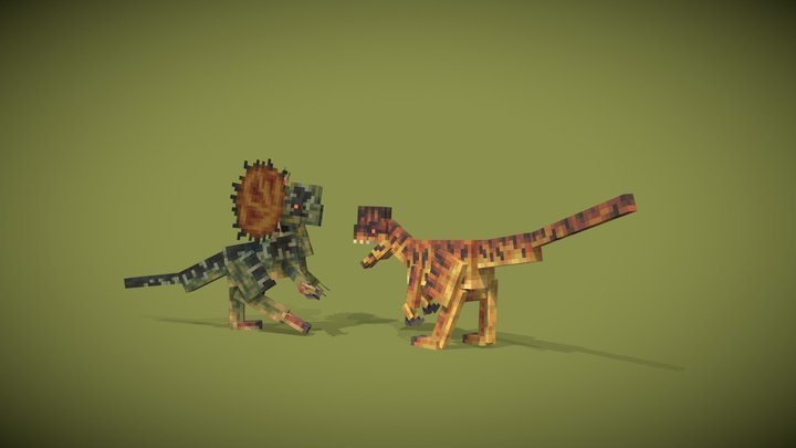 Jurassic Park Dilophosaurus 3D Model