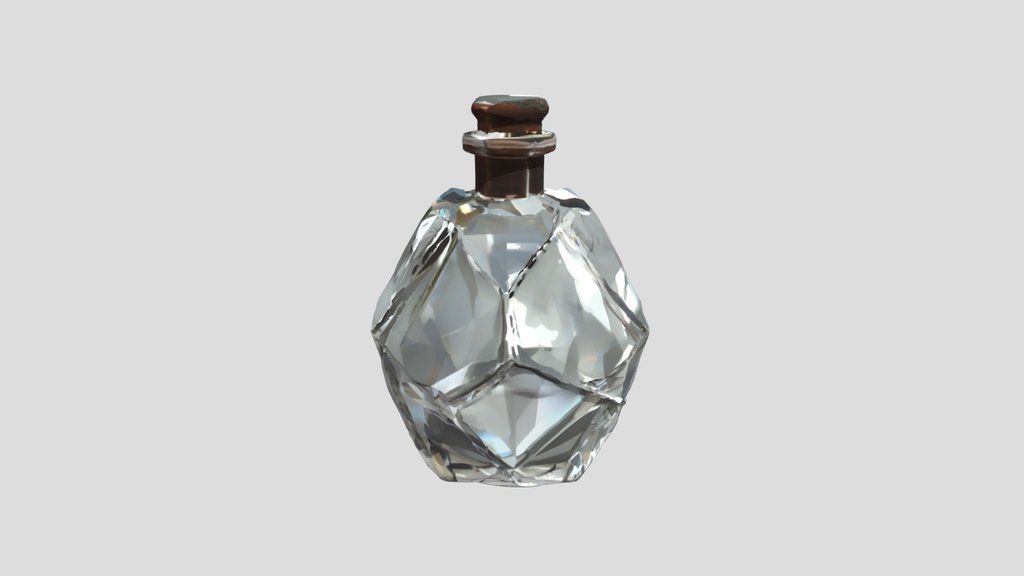 Crystal Potion Bottle — 3D Model | Game Ready |