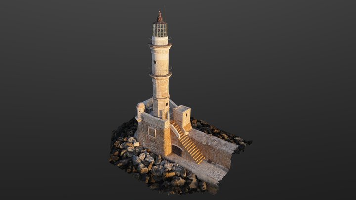 Chania Lighthouse 3D Model