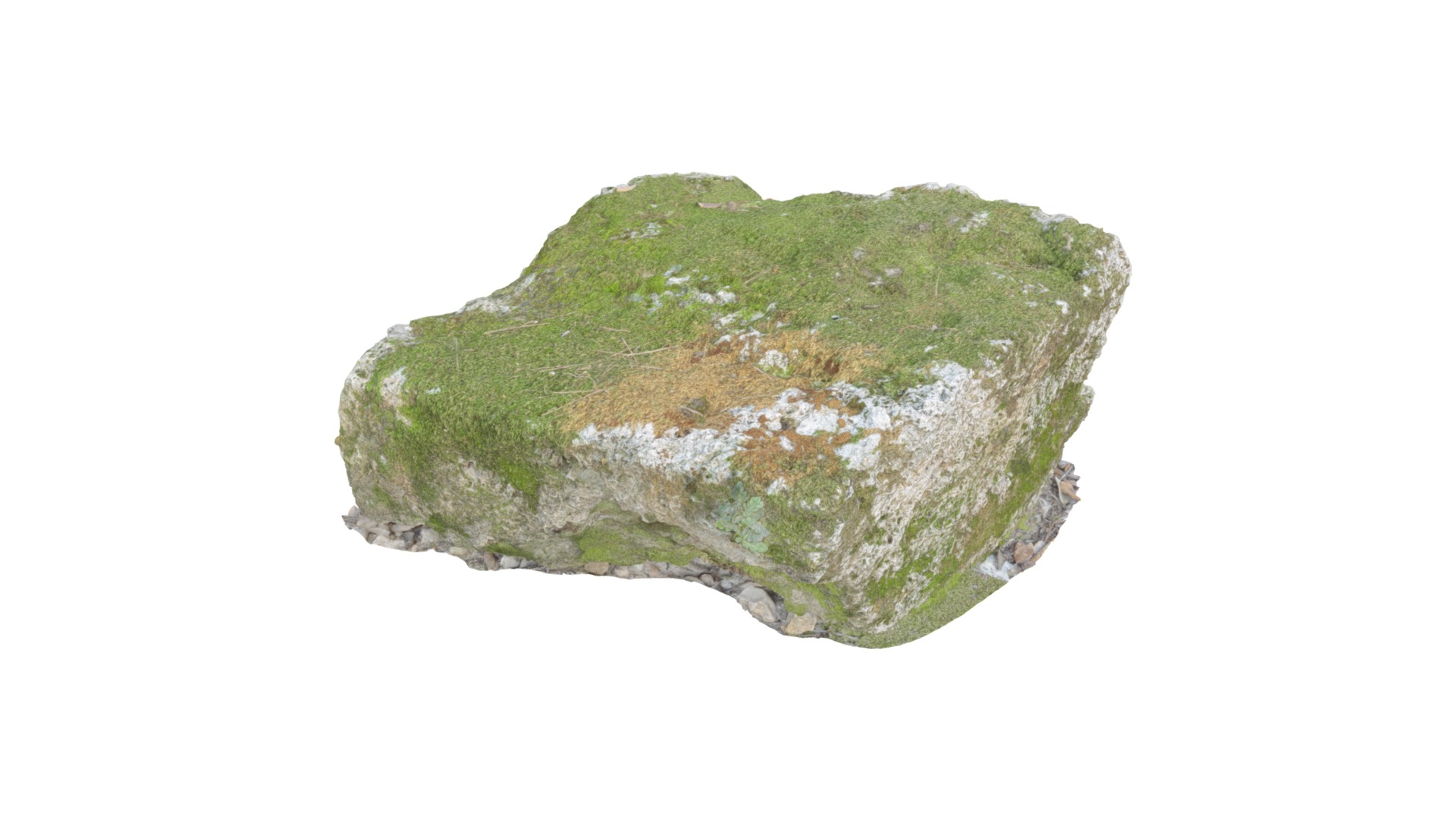 3D model Progressive Rock - This is a 3D model of the Progressive Rock. The 3D model is about a green rock with white crystals.