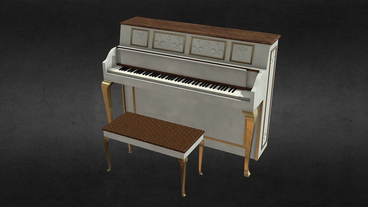 Vintage Upright Piano – Modello 3D gratuito STL