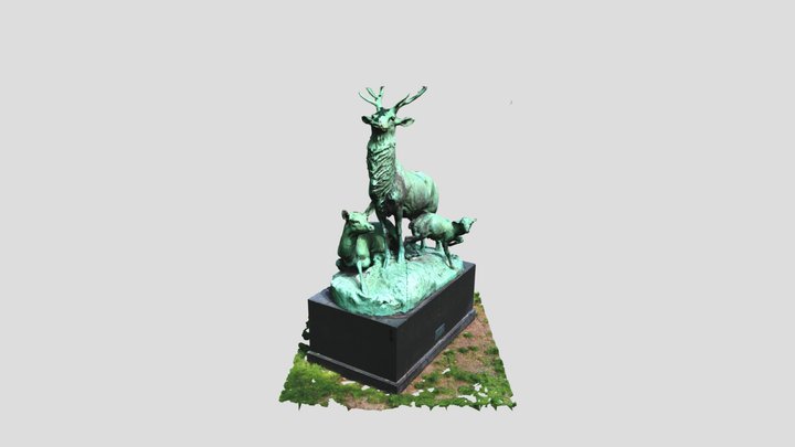 deer_Statue 3D Model