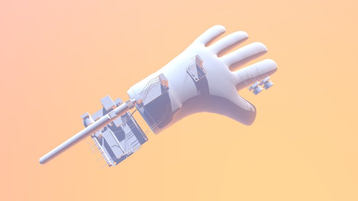 Glove Control for Drone 3D Model