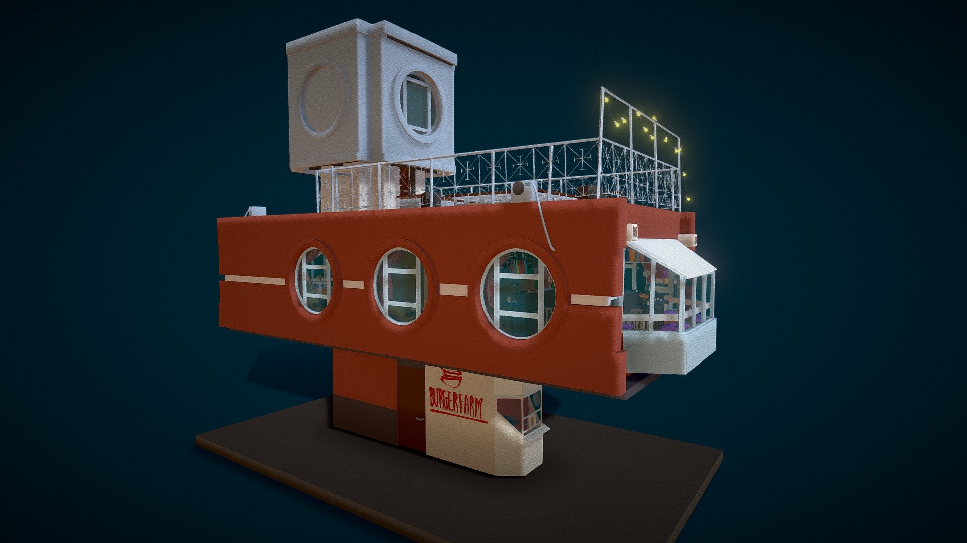 FazendaBar / Ex Tram Dispatcher Office — Sketchfab embed 3D viewer