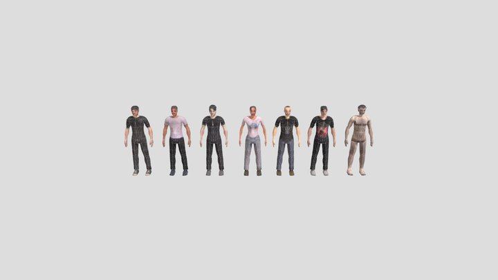 Grill Reaper PS1 NPC Meshes 3D Model