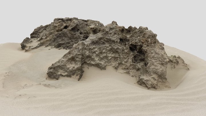 Beach Rocks 001a 3D Model