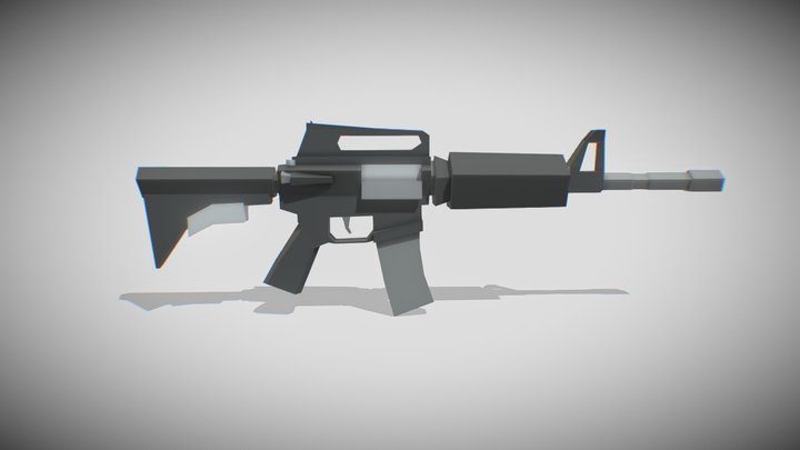 Low Poly M4 3D Model