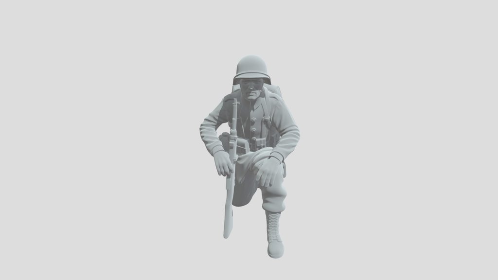 Kneeling Soldier with Pack