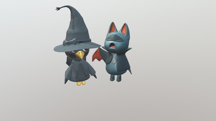 Crow&Bat 3D Model