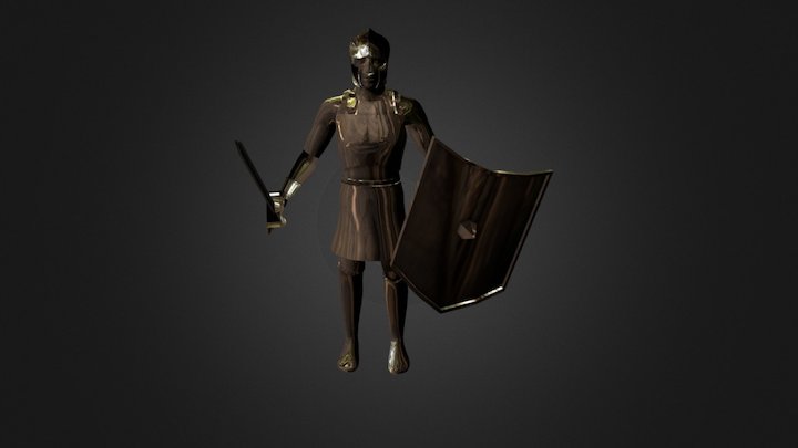 Greek Warrior 3D Model