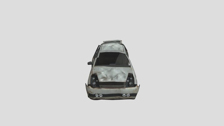 wrecked_compact_car delos angeles crimen 3D Model