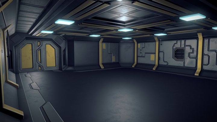 Modular Sci Fi Bunker 3D Model