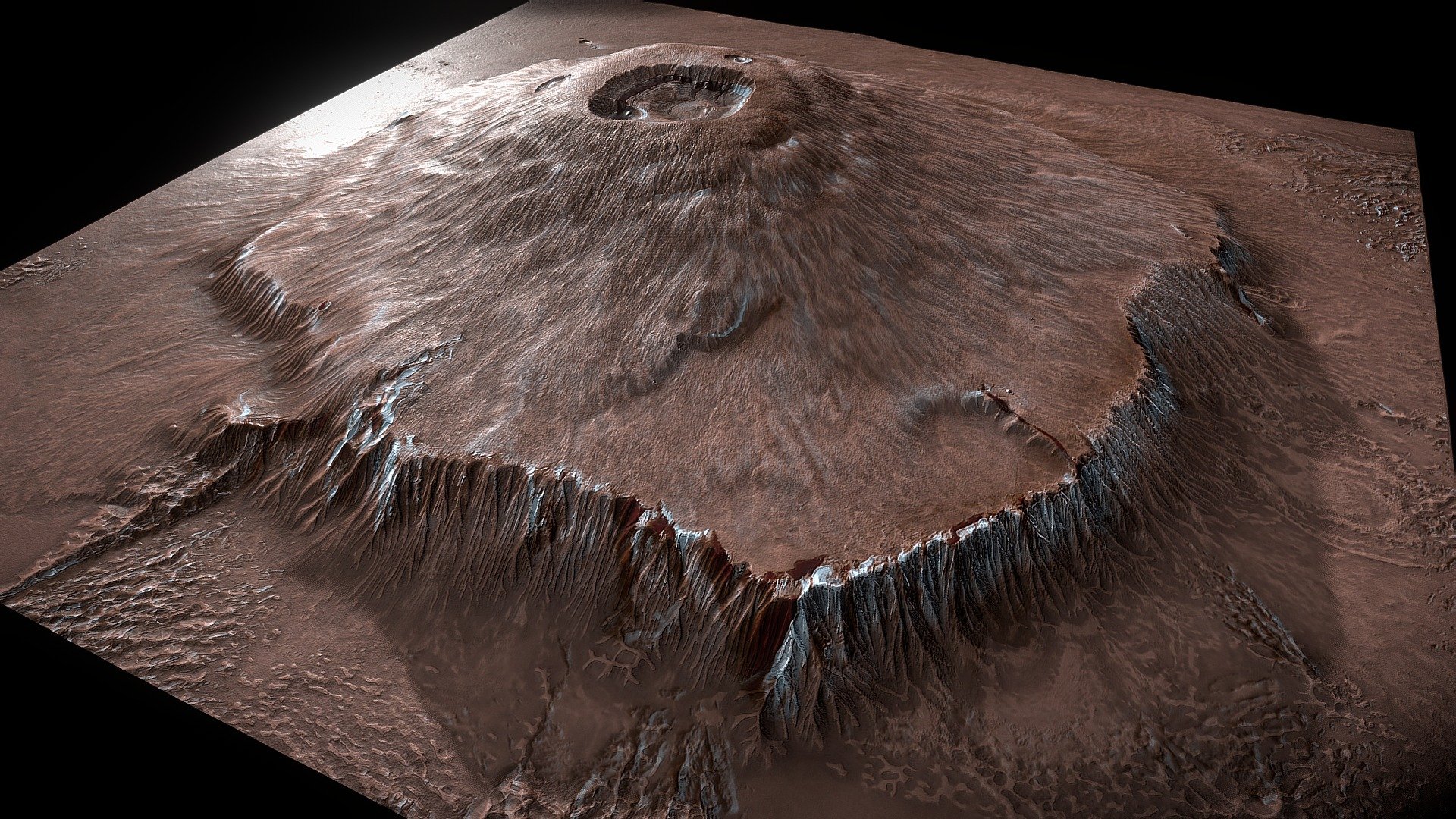 Mars - Olympus Mons - Download Free 3D model by SebastianSosnowski