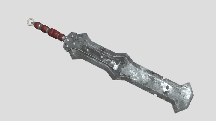 GrimCleaver TwoHanded Sword 3D Model