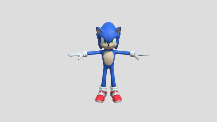 Movie Sonic 3D Model