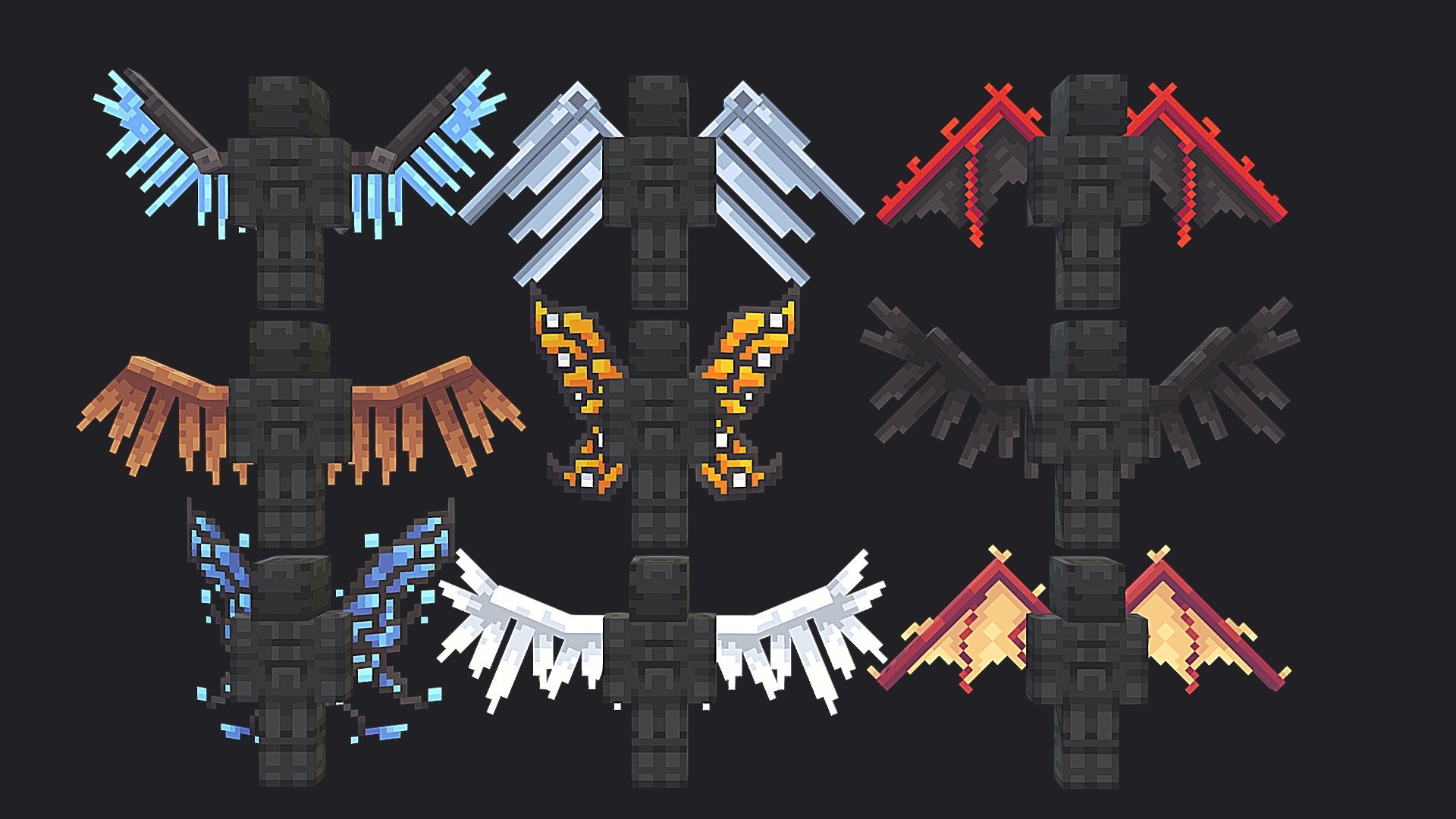 Wings cosmetics pack - 3D model by belka (@belka3) [536aa7c] - Sketchfab