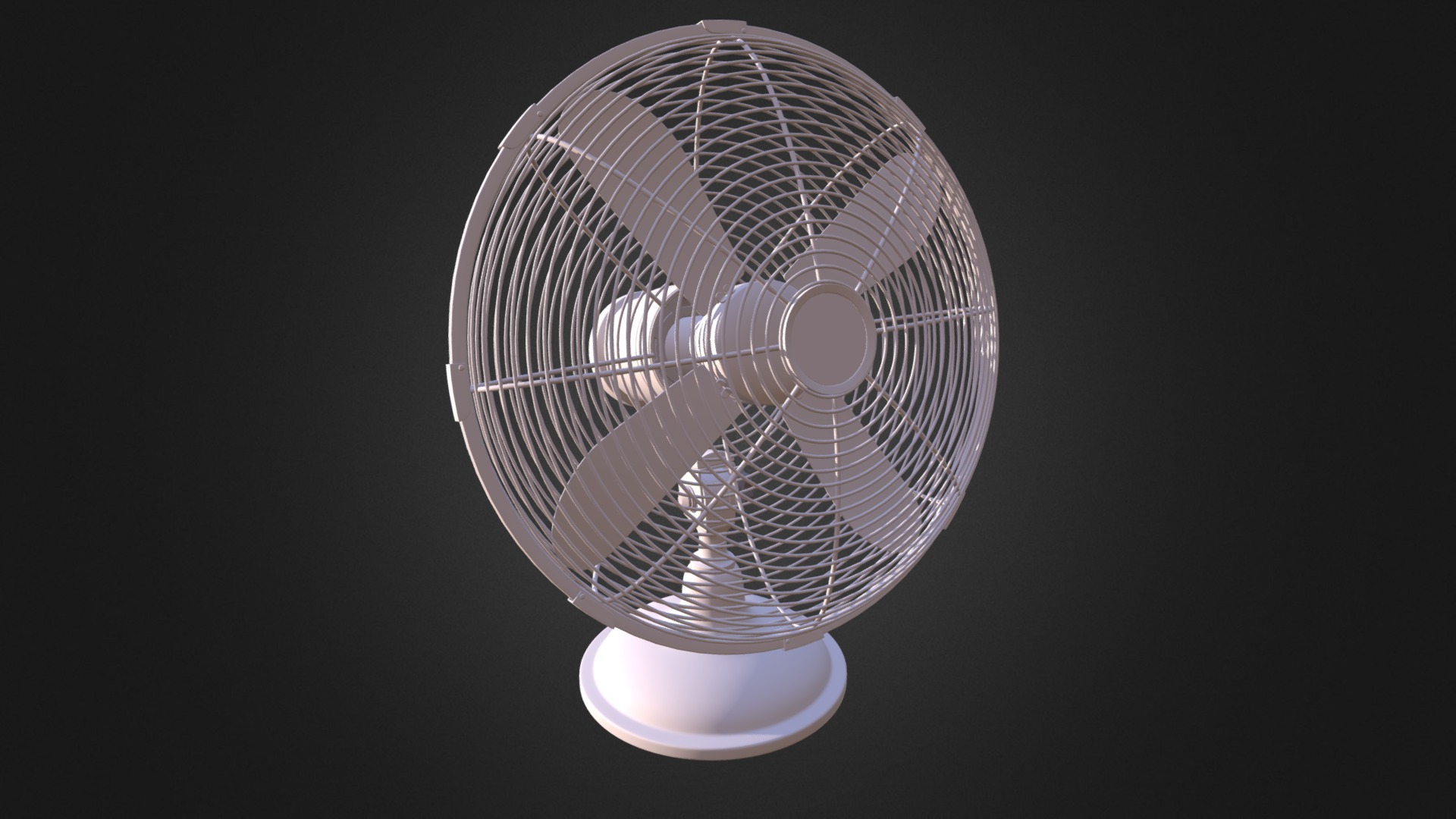 3D model Desk Fan 03 - This is a 3D model of the Desk Fan 03. The 3D model is about a light bulb with a black background.