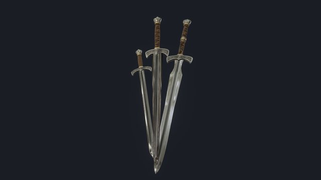 Swords group "Froststeel" 3D Model