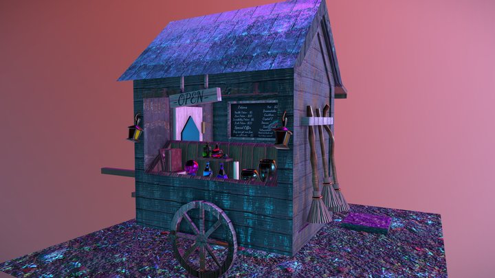 Merchant Cart 3D Model