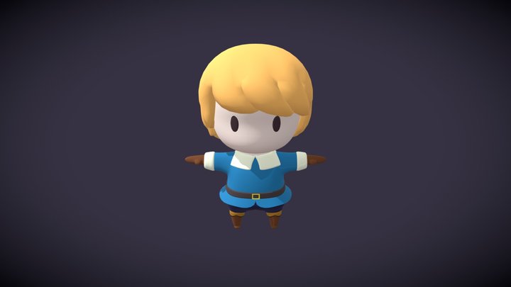 RPG_hero_01(tpose) 3D Model