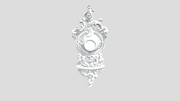 Ornate Wall Clock 3D Model