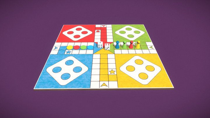 3D model Ludo - Board Game VR / AR / low-poly