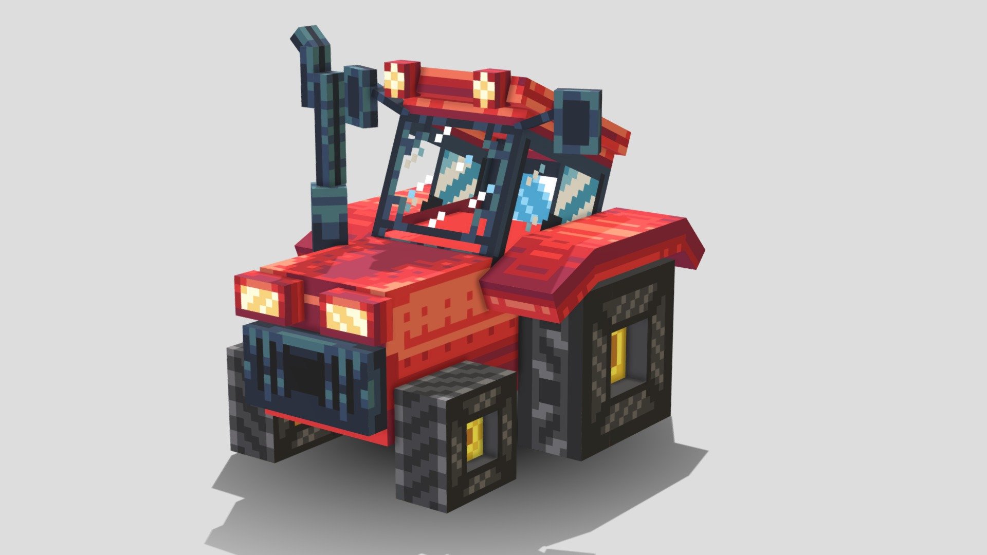 Red Farm Tractor - 3D model by Edge (@ItsEdge) [5372c4d] - Sketchfab