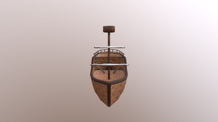 Cartoon Ship 3D Model