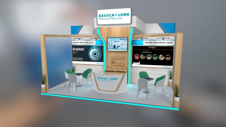 BAUSCH & LOMB 3D E-Stand 3D Model