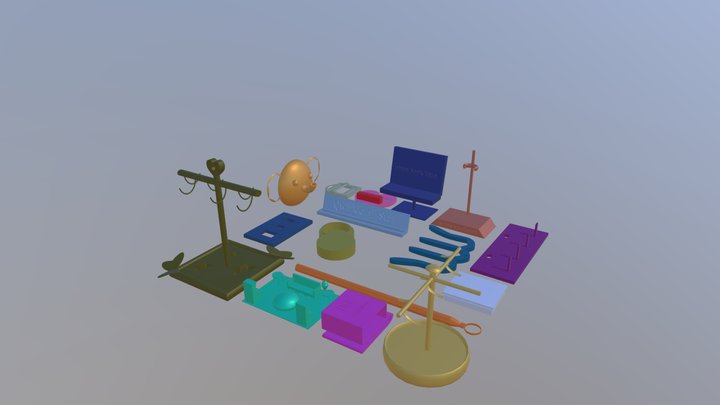 8th Grade Real Life Items 3D Model