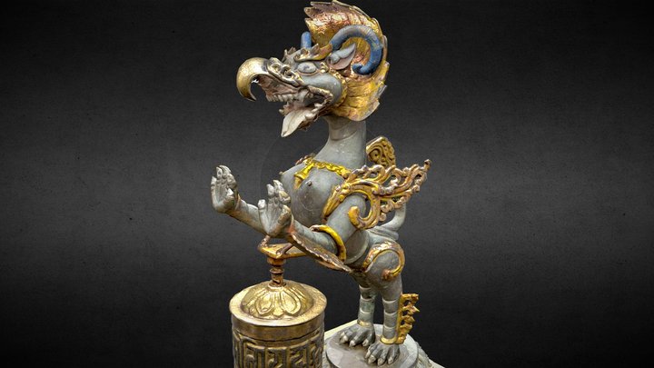 Tibetan Prayer Wheel w/ 2 LOD - Nepal heritage – Modello 3D gratuito STL