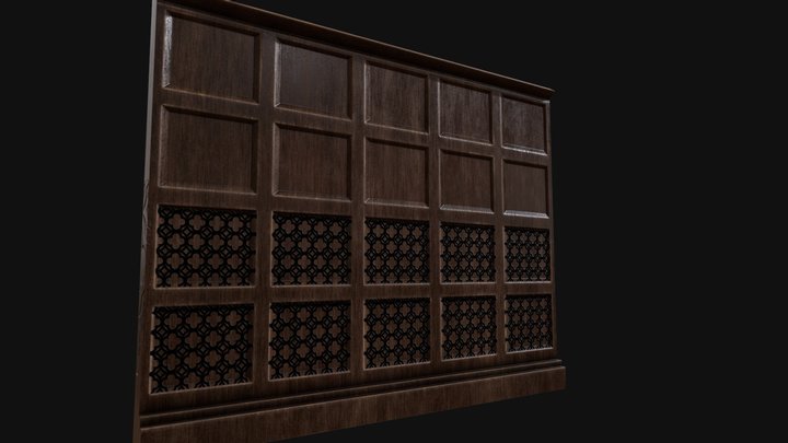 Hogwarts Wood Pannelling 3D Model