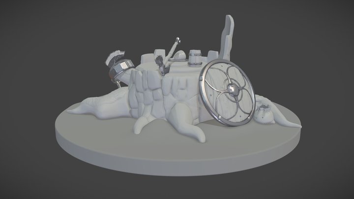 Lunch Time, a digitally sculpted scene 3D Model