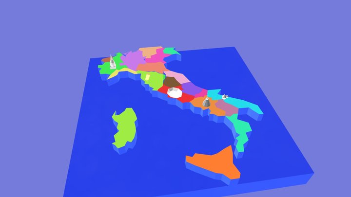 Italia puzzle 3D Model