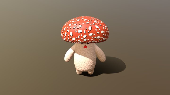Bad Mushroom Sad Mushroom 3D Model