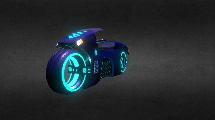 Sci-Fi Motorcycle 3D Model