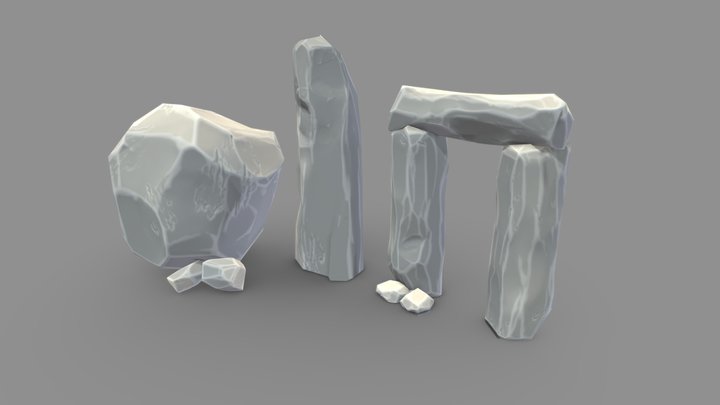 Stylized Stones 3D Model