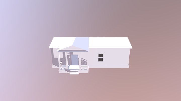 American wooden house Free low-poly 3D model 3D Model