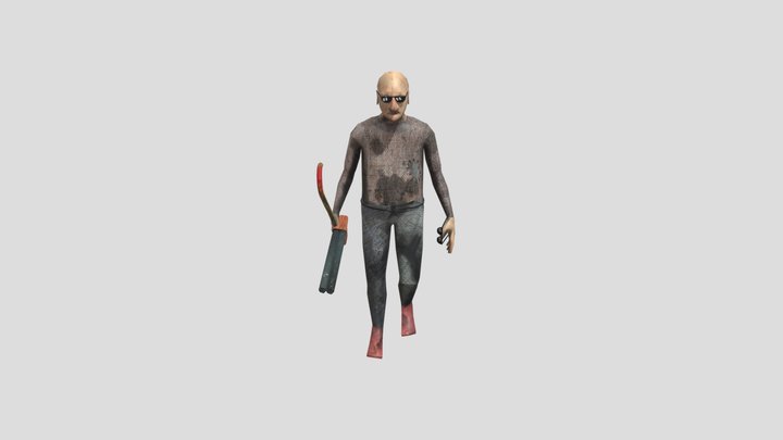 Grandpa official model rigged (Granny 3) 3D Model
