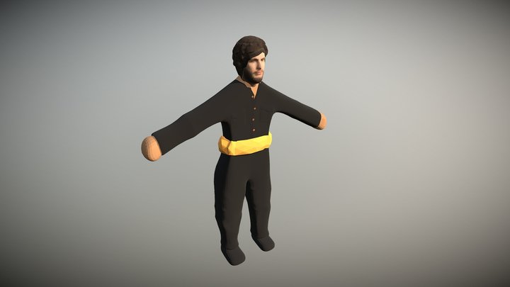 Bager Kurdish Clothes 3D Model