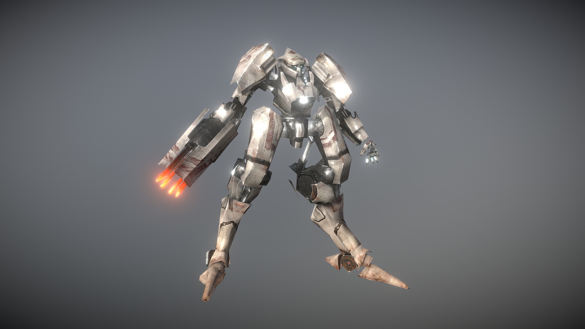 3D model Robot Warrior - This is a 3D model of the Robot Warrior. The 3D model is about a space shuttle in the sky.
