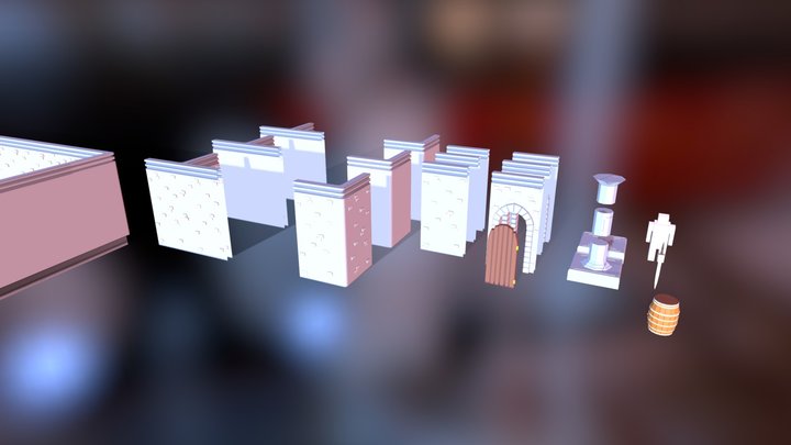 UV Unwrapping and Texturing Dungeon 3D Model
